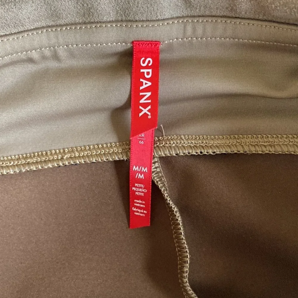 Spanx Faux Suede Leggings Camel Size Medium - Picture 6 of 14